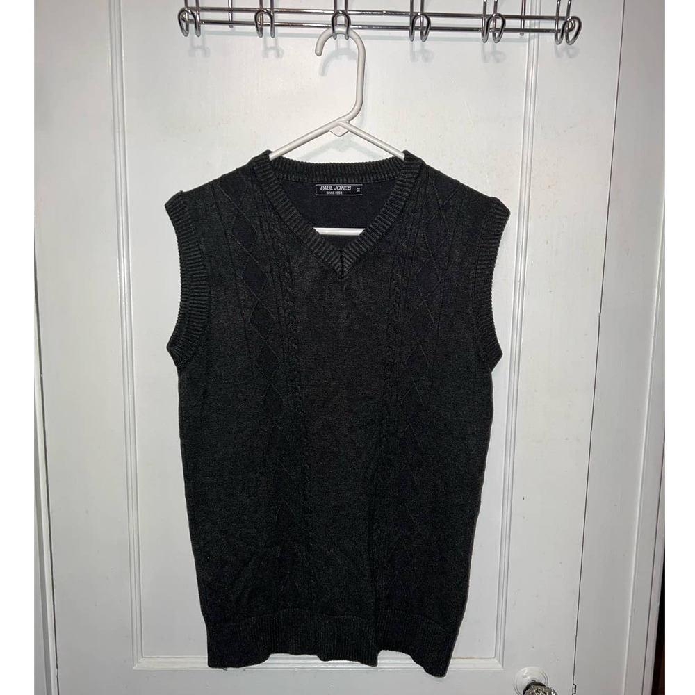Paul Jones mens cable knit sweater vest size M